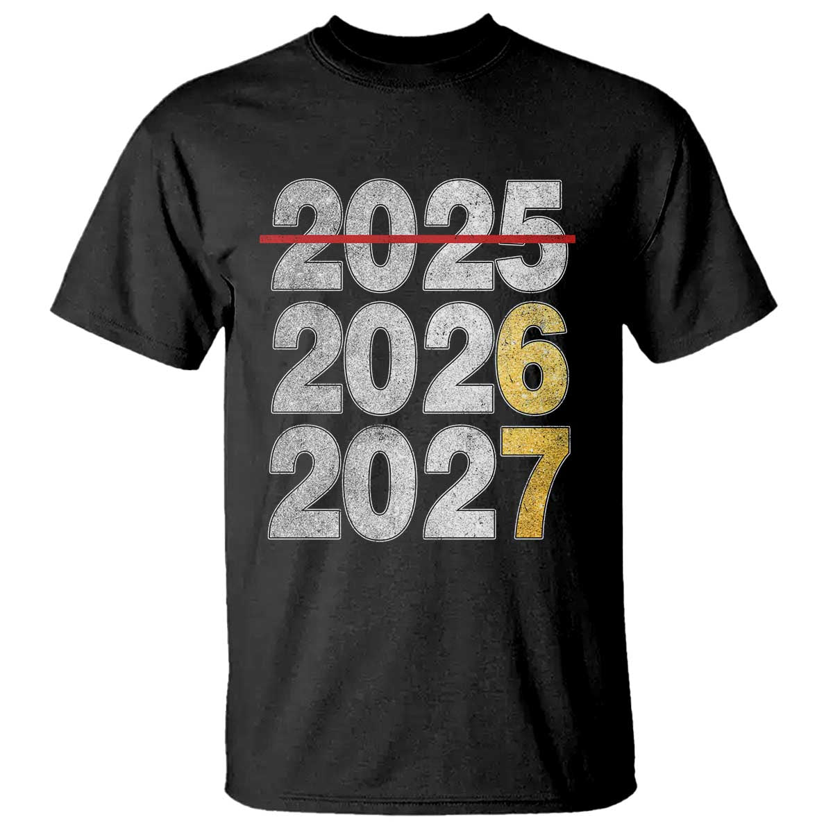 Funny 67 New Year T Shirt Happy New Year 2026 2027 Six Seven Meme Faux Glitter Effect Printed - Wonder Print Shop