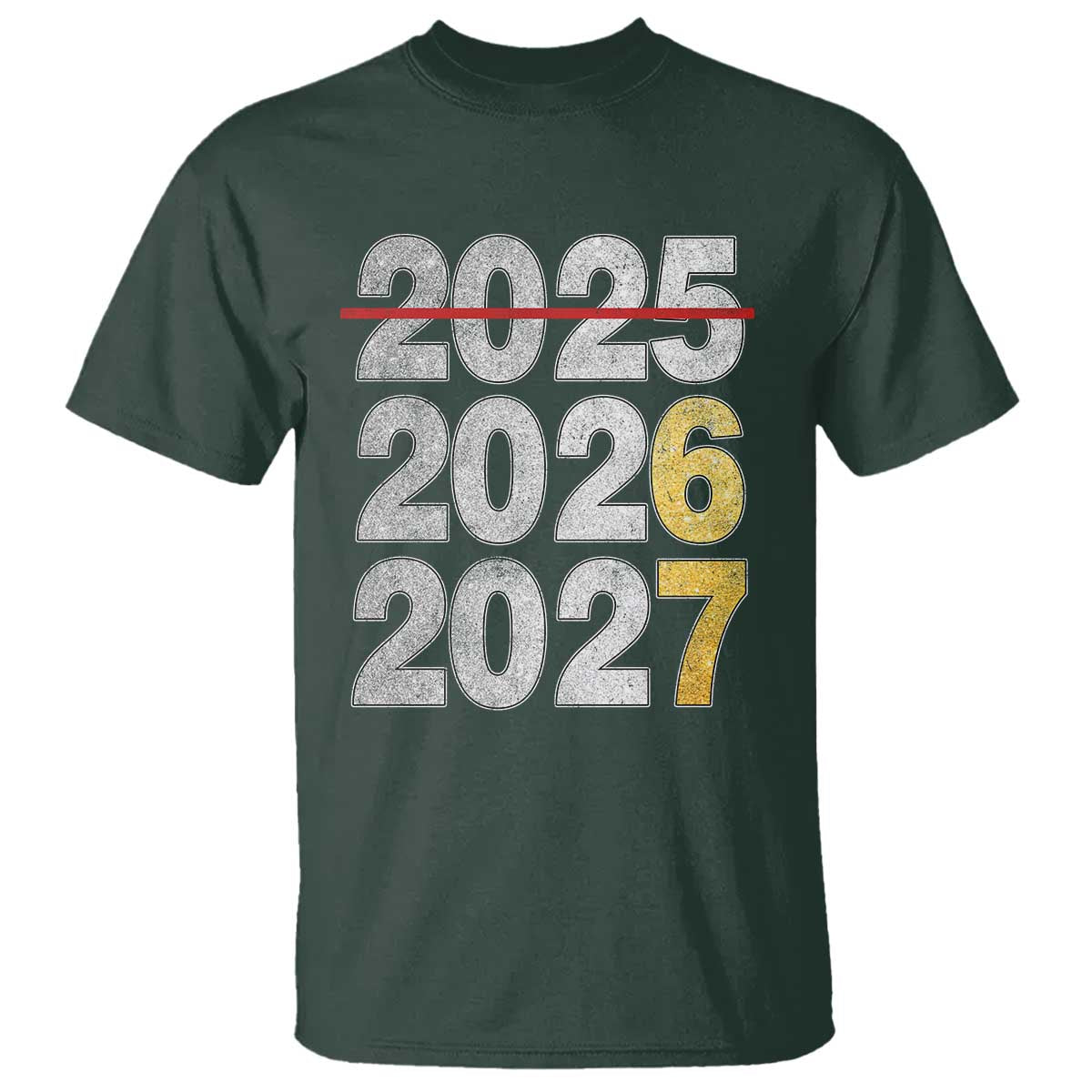 Funny 67 New Year T Shirt Happy New Year 2026 2027 Six Seven Meme Faux Glitter Effect Printed - Wonder Print Shop