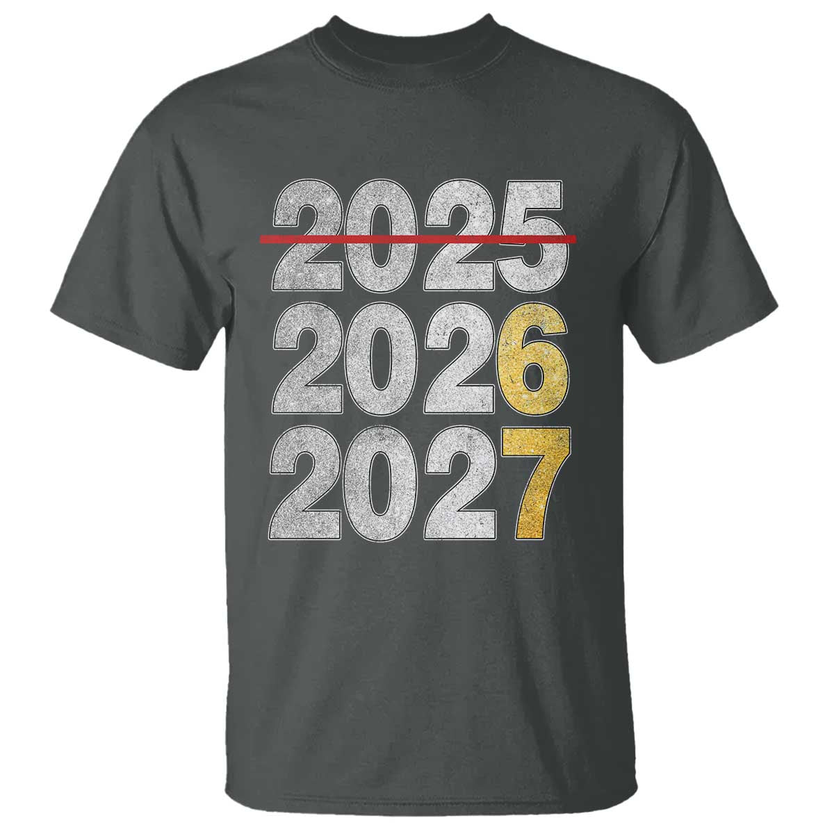 Funny 67 New Year T Shirt Happy New Year 2026 2027 Six Seven Meme Faux Glitter Effect Printed - Wonder Print Shop