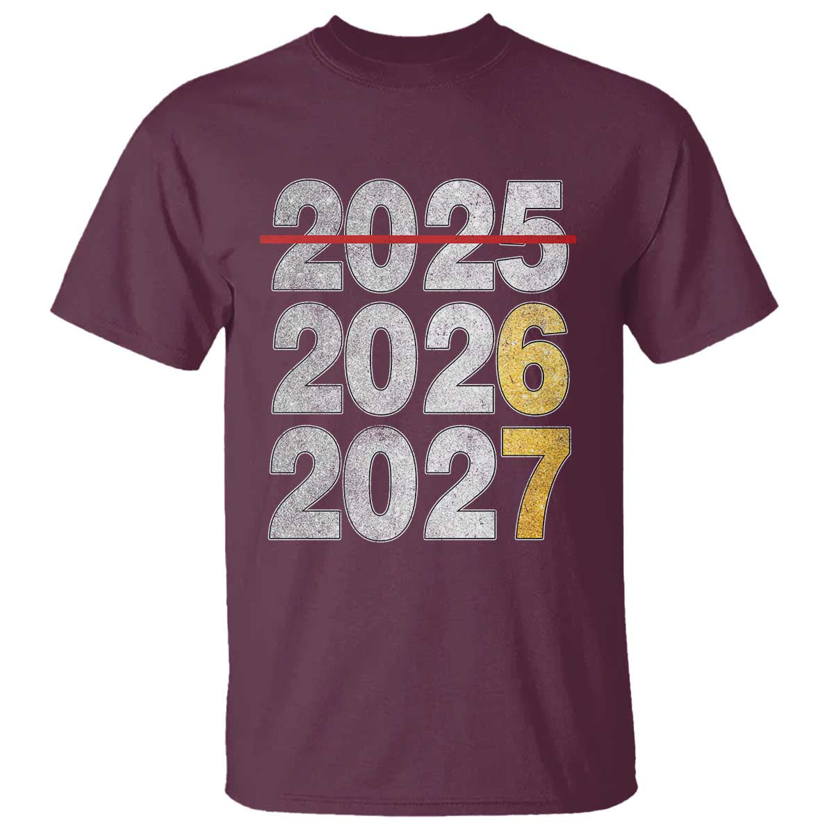 Funny 67 New Year T Shirt Happy New Year 2026 2027 Six Seven Meme Faux Glitter Effect Printed - Wonder Print Shop