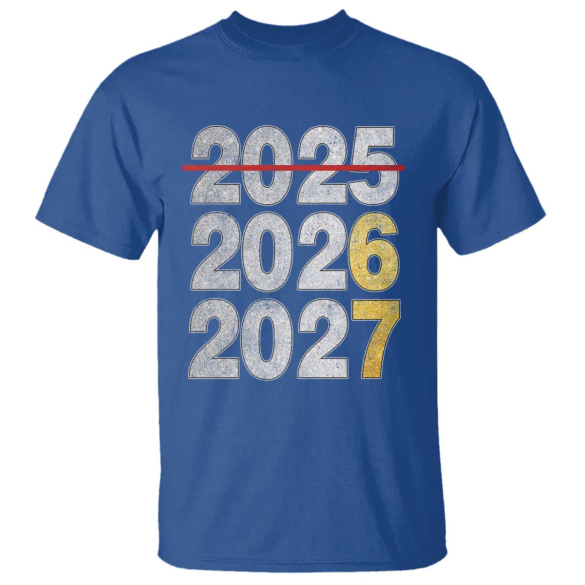 Funny 67 New Year T Shirt Happy New Year 2026 2027 Six Seven Meme Faux Glitter Effect Printed - Wonder Print Shop