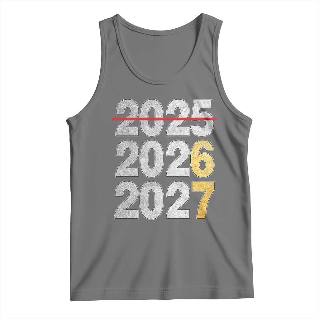 Funny 67 New Year Tank Top Happy New Year 2026 2027 Six Seven Meme Faux Glitter Effect Printed - Wonder Print Shop