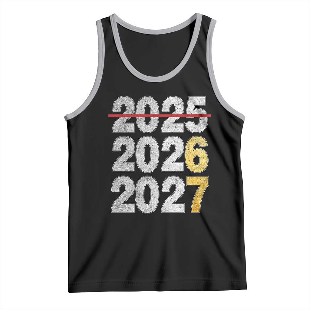 Funny 67 New Year Tank Top Happy New Year 2026 2027 Six Seven Meme Faux Glitter Effect Printed - Wonder Print Shop
