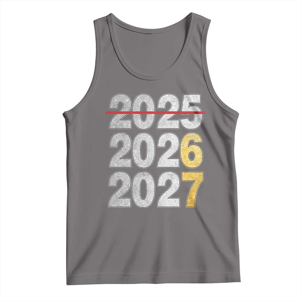 Funny 67 New Year Tank Top Happy New Year 2026 2027 Six Seven Meme Faux Glitter Effect Printed - Wonder Print Shop