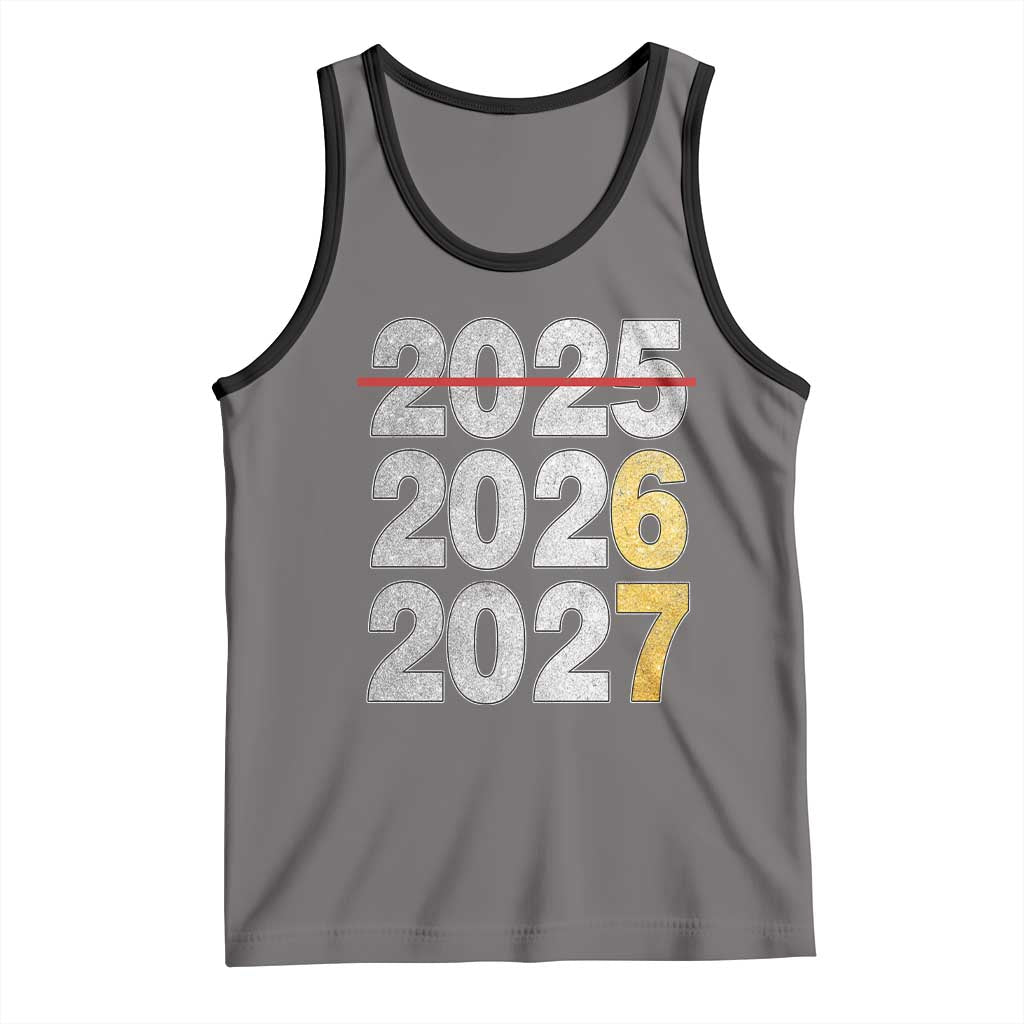 Funny 67 New Year Tank Top Happy New Year 2026 2027 Six Seven Meme Faux Glitter Effect Printed - Wonder Print Shop