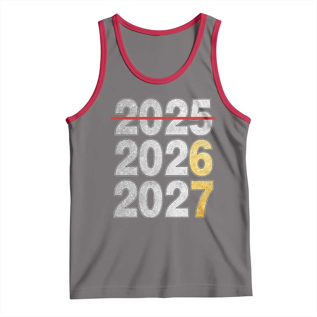 Funny 67 New Year Tank Top Happy New Year 2026 2027 Six Seven Meme Faux Glitter Effect Printed - Wonder Print Shop