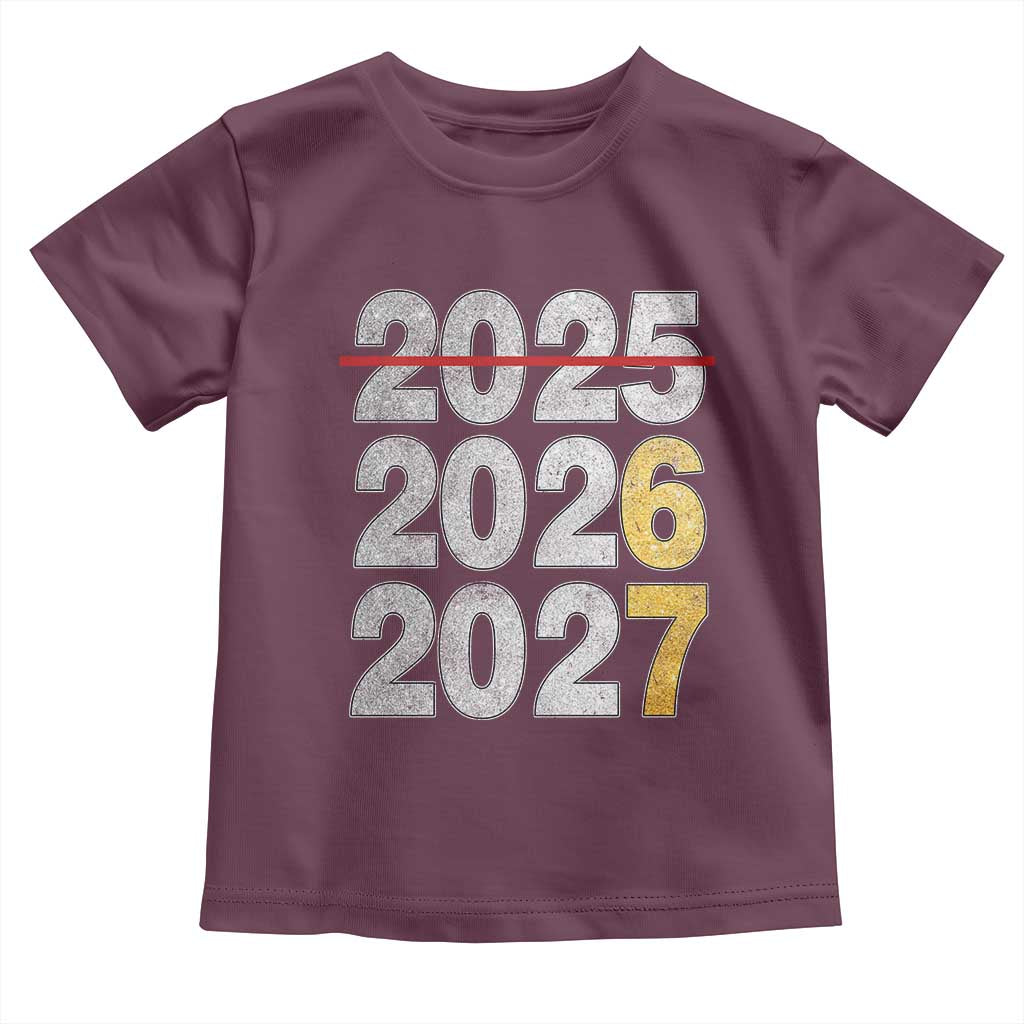 Funny 67 New Year Toddler T Shirt Happy New Year 2026 2027 Six Seven Meme Faux Glitter Effect Printed - Wonder Print Shop