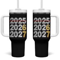 Funny 67 New Year Tumbler With Handle Happy New Year 2026 2027 Six Seven Meme Faux Glitter Effect Printed - Wonder Print Shop