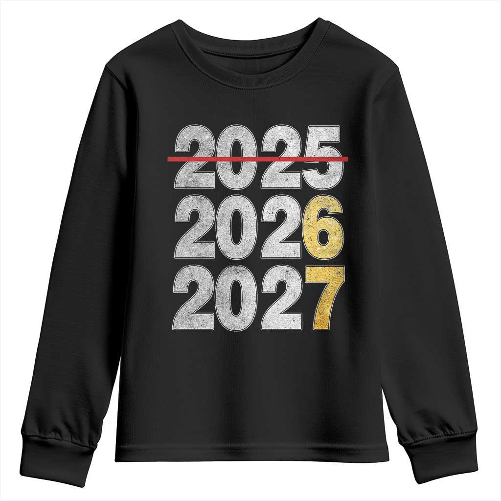 Funny 67 New Year Youth Sweatshirt Happy New Year 2026 2027 Six Seven Meme Faux Glitter Effect Printed - Wonder Print Shop