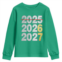 Funny 67 New Year Youth Sweatshirt Happy New Year 2026 2027 Six Seven Meme Faux Glitter Effect Printed - Wonder Print Shop