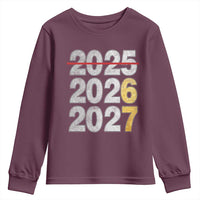 Funny 67 New Year Youth Sweatshirt Happy New Year 2026 2027 Six Seven Meme Faux Glitter Effect Printed - Wonder Print Shop