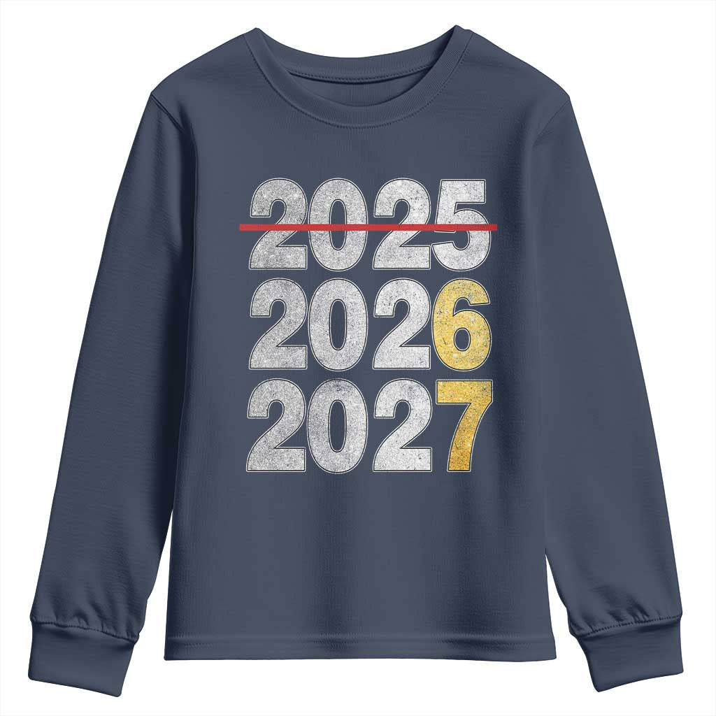 Funny 67 New Year Youth Sweatshirt Happy New Year 2026 2027 Six Seven Meme Faux Glitter Effect Printed - Wonder Print Shop