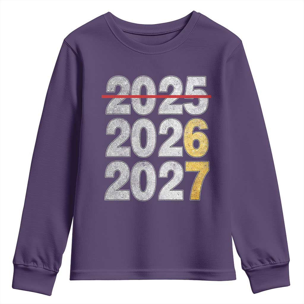 Funny 67 New Year Youth Sweatshirt Happy New Year 2026 2027 Six Seven Meme Faux Glitter Effect Printed - Wonder Print Shop