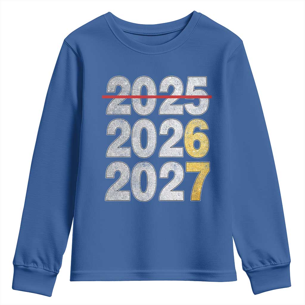 Funny 67 New Year Youth Sweatshirt Happy New Year 2026 2027 Six Seven Meme Faux Glitter Effect Printed - Wonder Print Shop