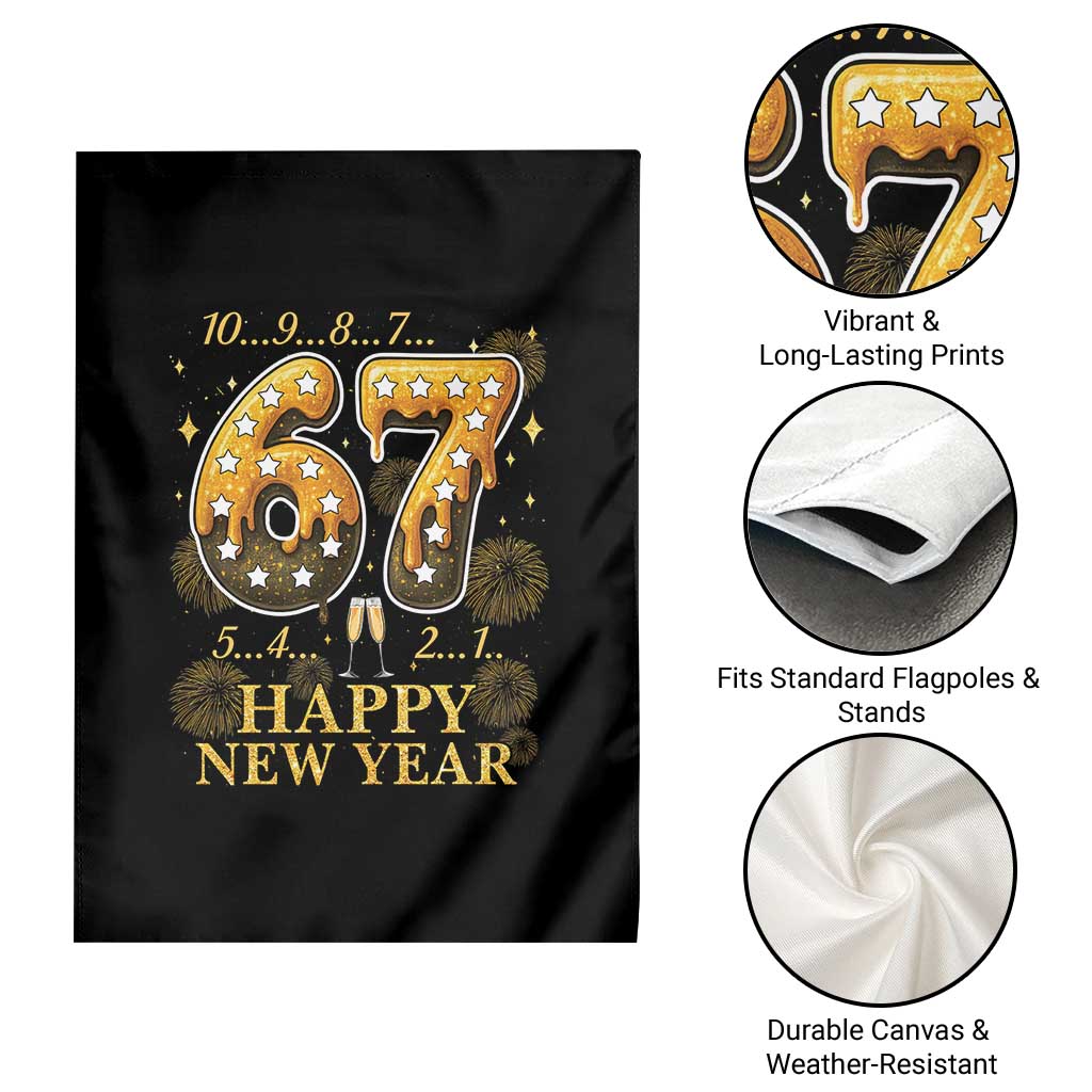 Funny 67 New Years Eve Garden Flag Countdown New Year Party 2026 Six Seven Meme - Wonder Print Shop
