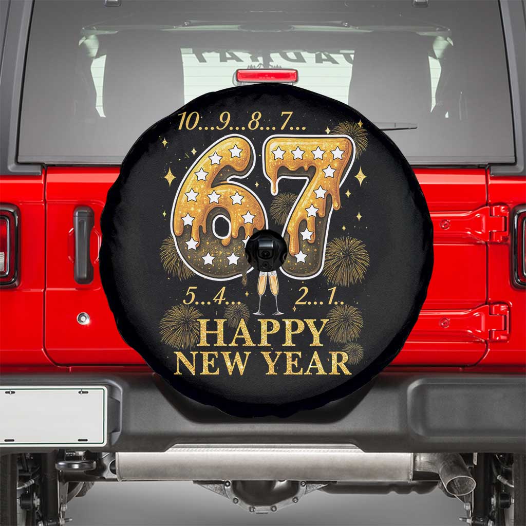 Funny 67 New Years Eve Spare Tire Cover Countdown New Year Party 2026 Six Seven Meme - Wonder Print Shop