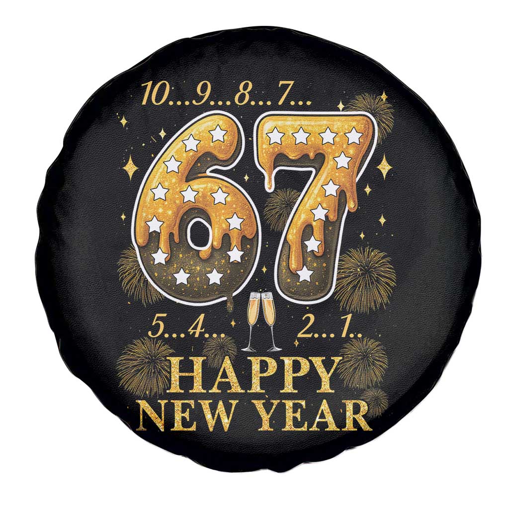 Funny 67 New Years Eve Spare Tire Cover Countdown New Year Party 2026 Six Seven Meme - Wonder Print Shop