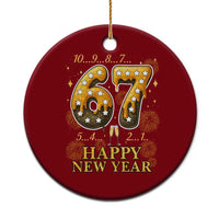 Funny 67 New Years Eve Ceramic Ornament Countdown New Year Party 2026 Six Seven Meme - Wonder Print Shop