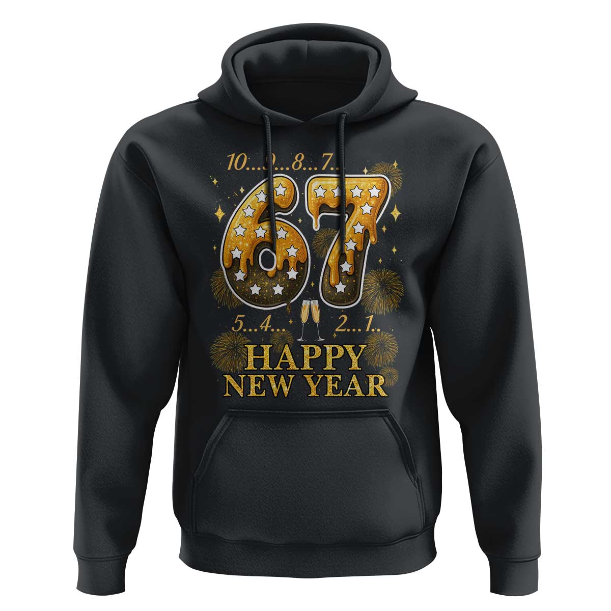 Funny 67 New Years Eve Hoodie Countdown New Year Party 2026 Six Seven Meme - Wonder Print Shop