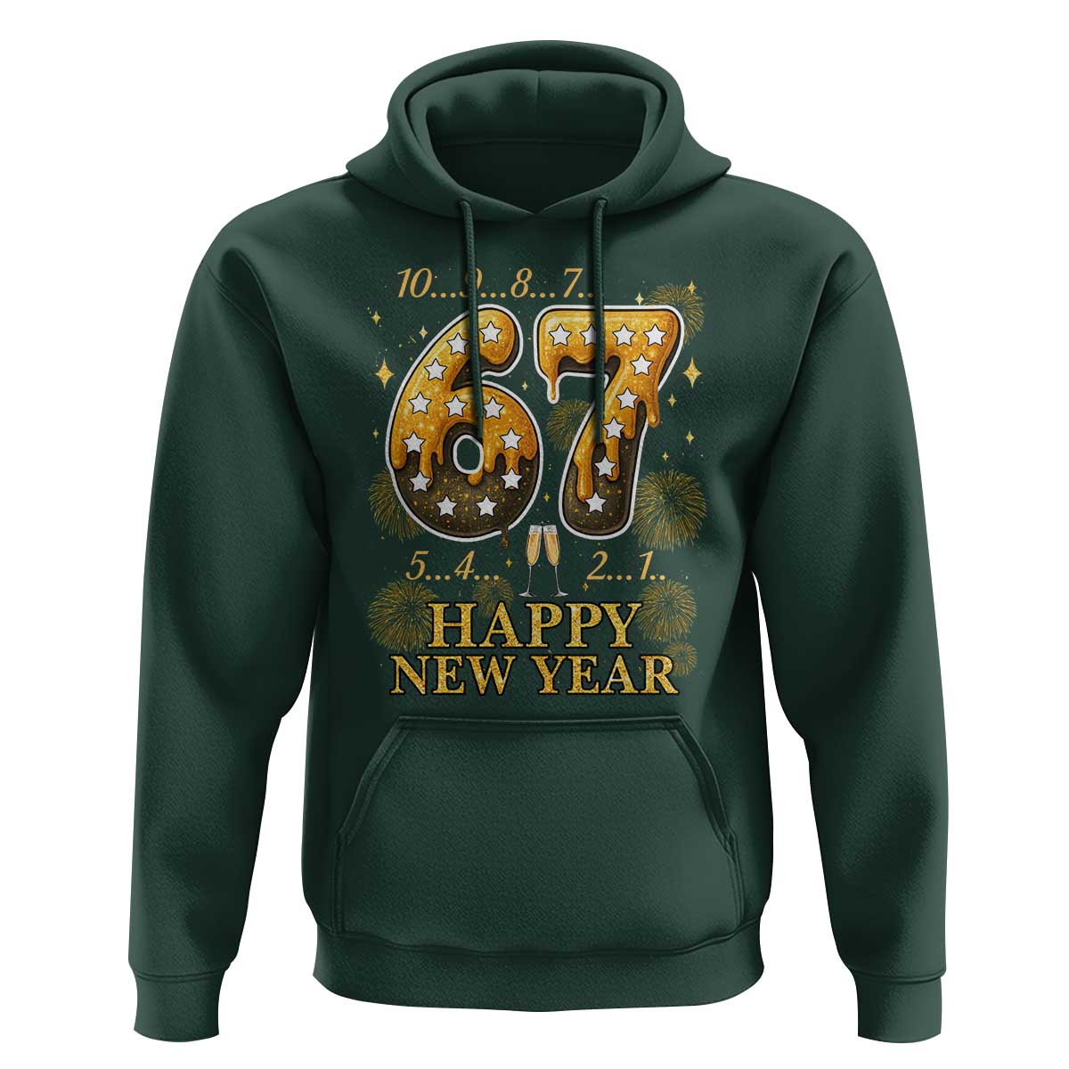 Funny 67 New Years Eve Hoodie Countdown New Year Party 2026 Six Seven Meme - Wonder Print Shop