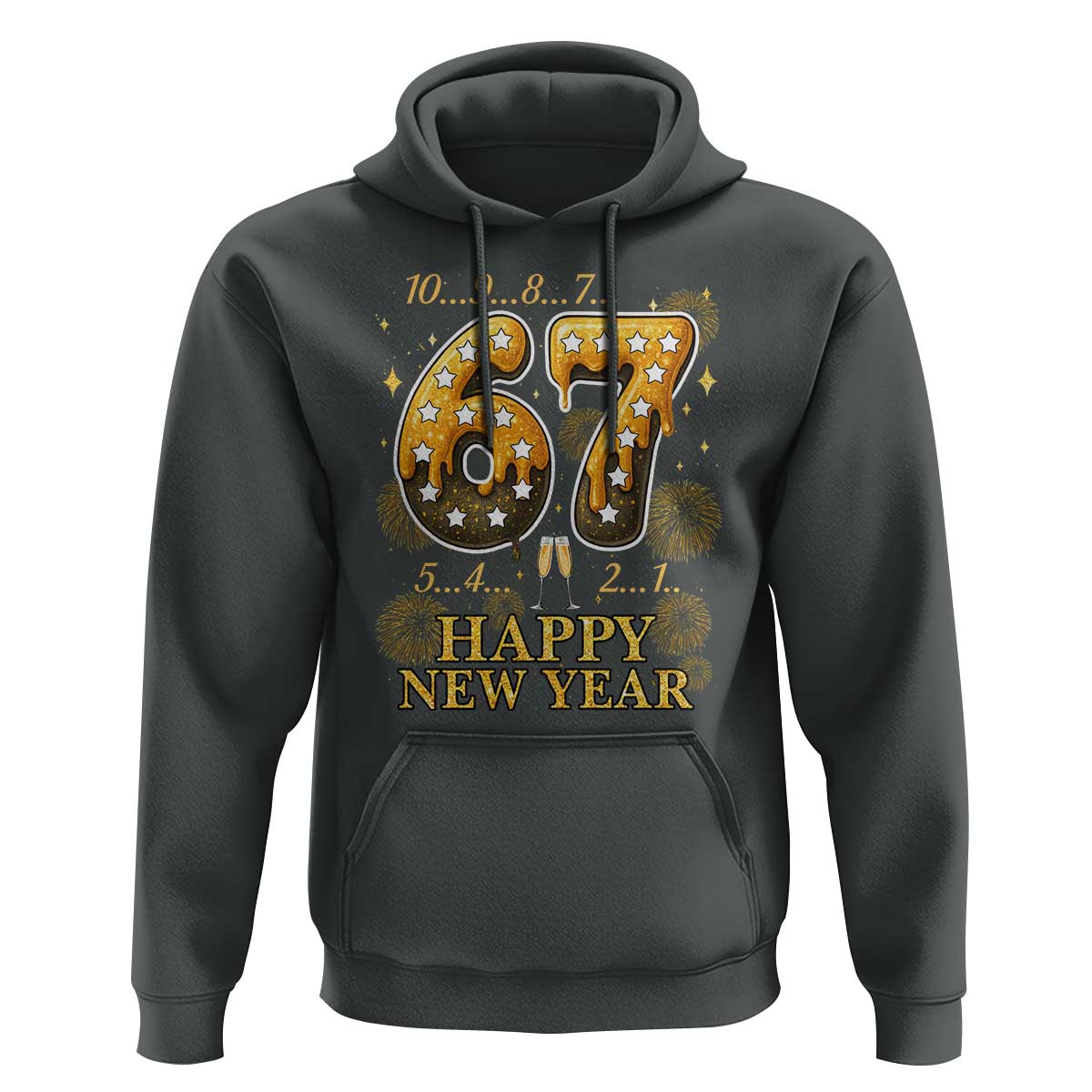 Funny 67 New Years Eve Hoodie Countdown New Year Party 2026 Six Seven Meme - Wonder Print Shop