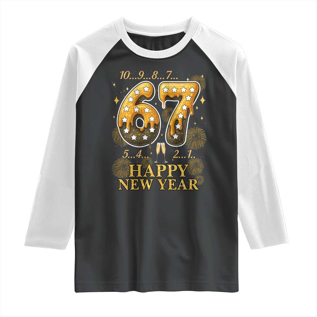 Funny 67 New Years Eve Raglan Shirt Countdown New Year Party 2026 Six Seven Meme - Wonder Print Shop
