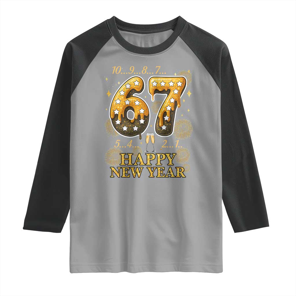 Funny 67 New Years Eve Raglan Shirt Countdown New Year Party 2026 Six Seven Meme - Wonder Print Shop