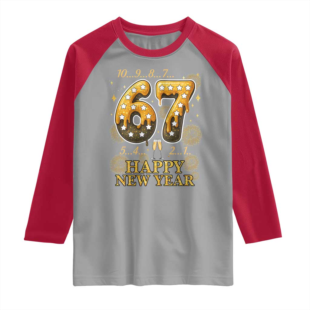 Funny 67 New Years Eve Raglan Shirt Countdown New Year Party 2026 Six Seven Meme - Wonder Print Shop