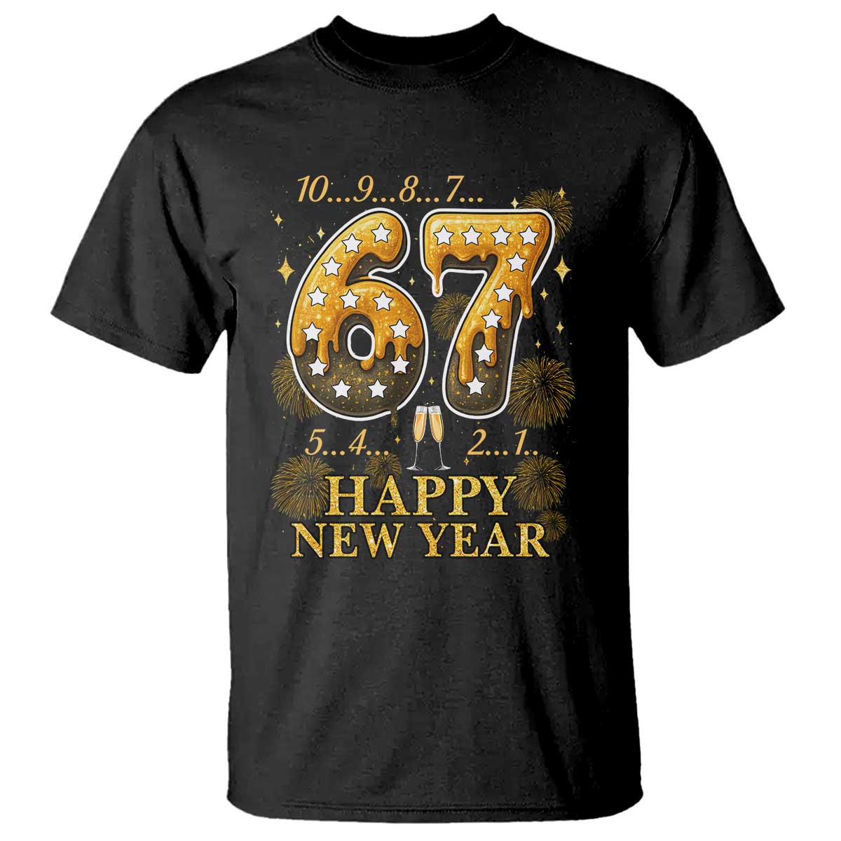 Funny 67 New Years Eve T Shirt Countdown New Year Party 2026 Six Seven Meme - Wonder Print Shop