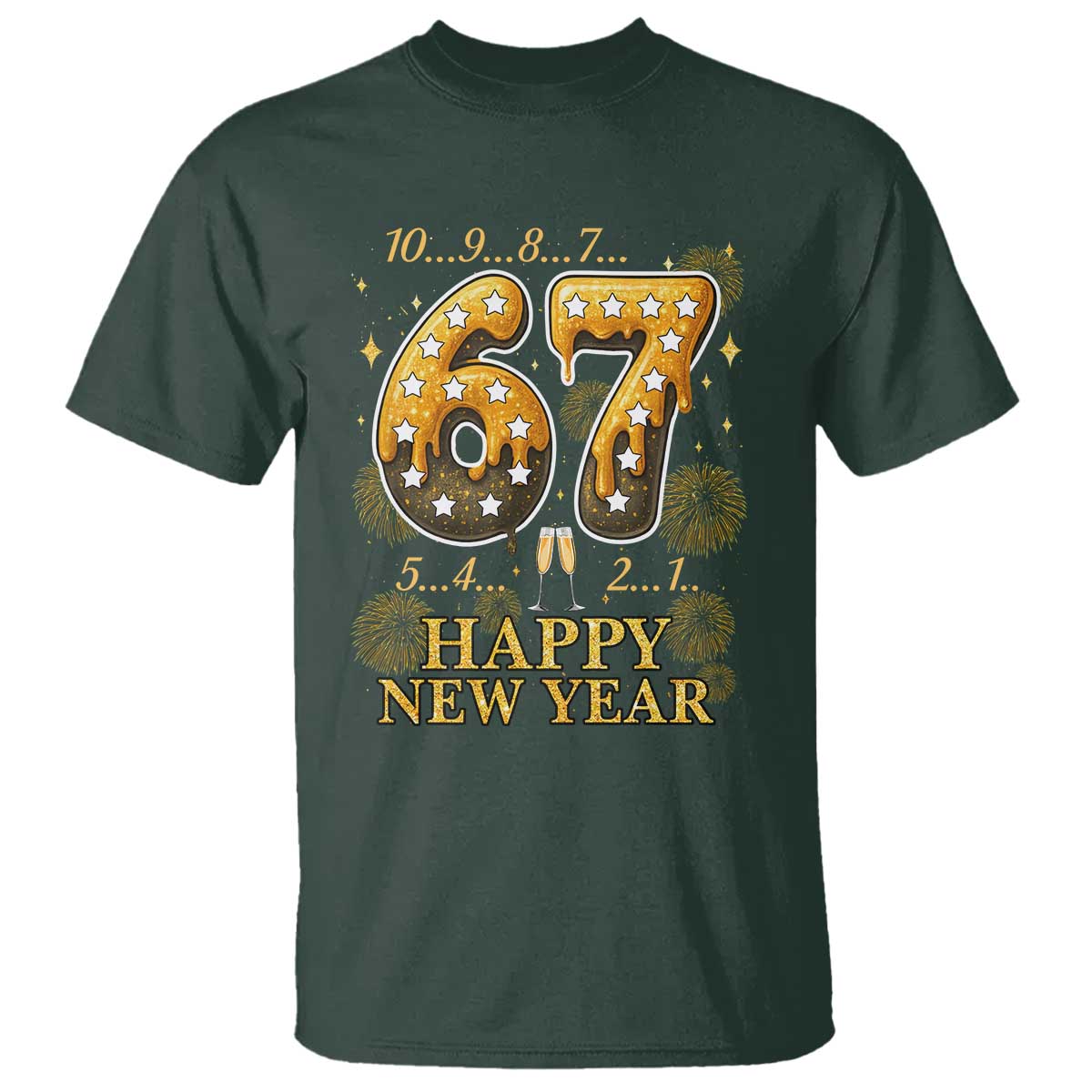 Funny 67 New Years Eve T Shirt Countdown New Year Party 2026 Six Seven Meme - Wonder Print Shop