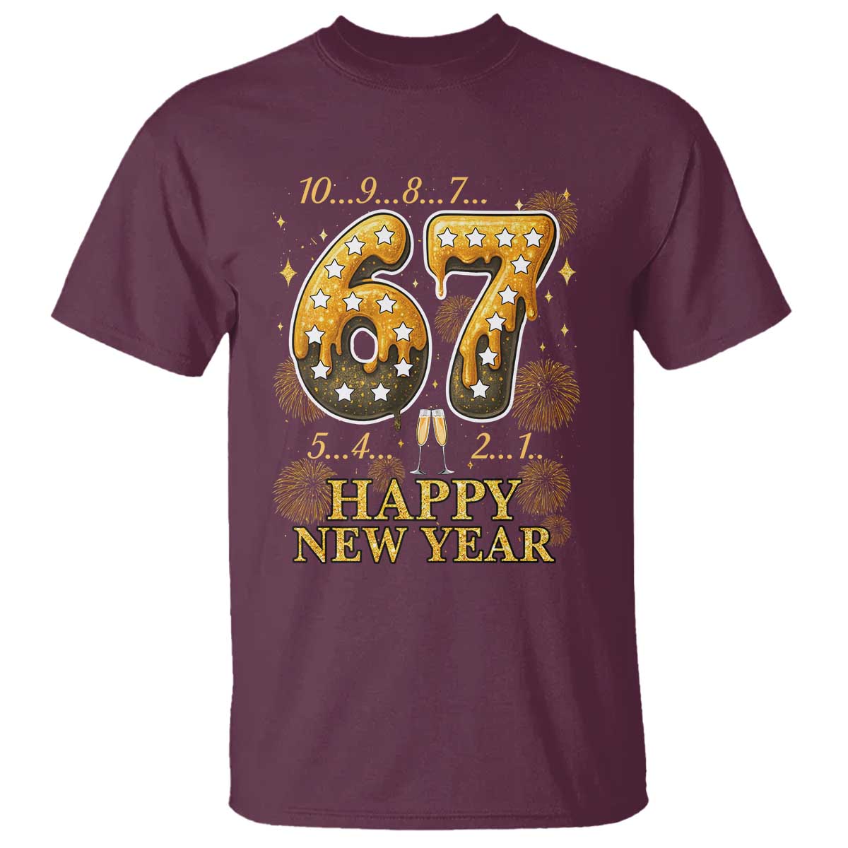 Funny 67 New Years Eve T Shirt Countdown New Year Party 2026 Six Seven Meme - Wonder Print Shop
