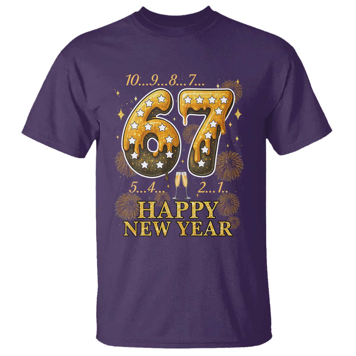 Funny 67 New Years Eve T Shirt Countdown New Year Party 2026 Six Seven Meme - Wonder Print Shop