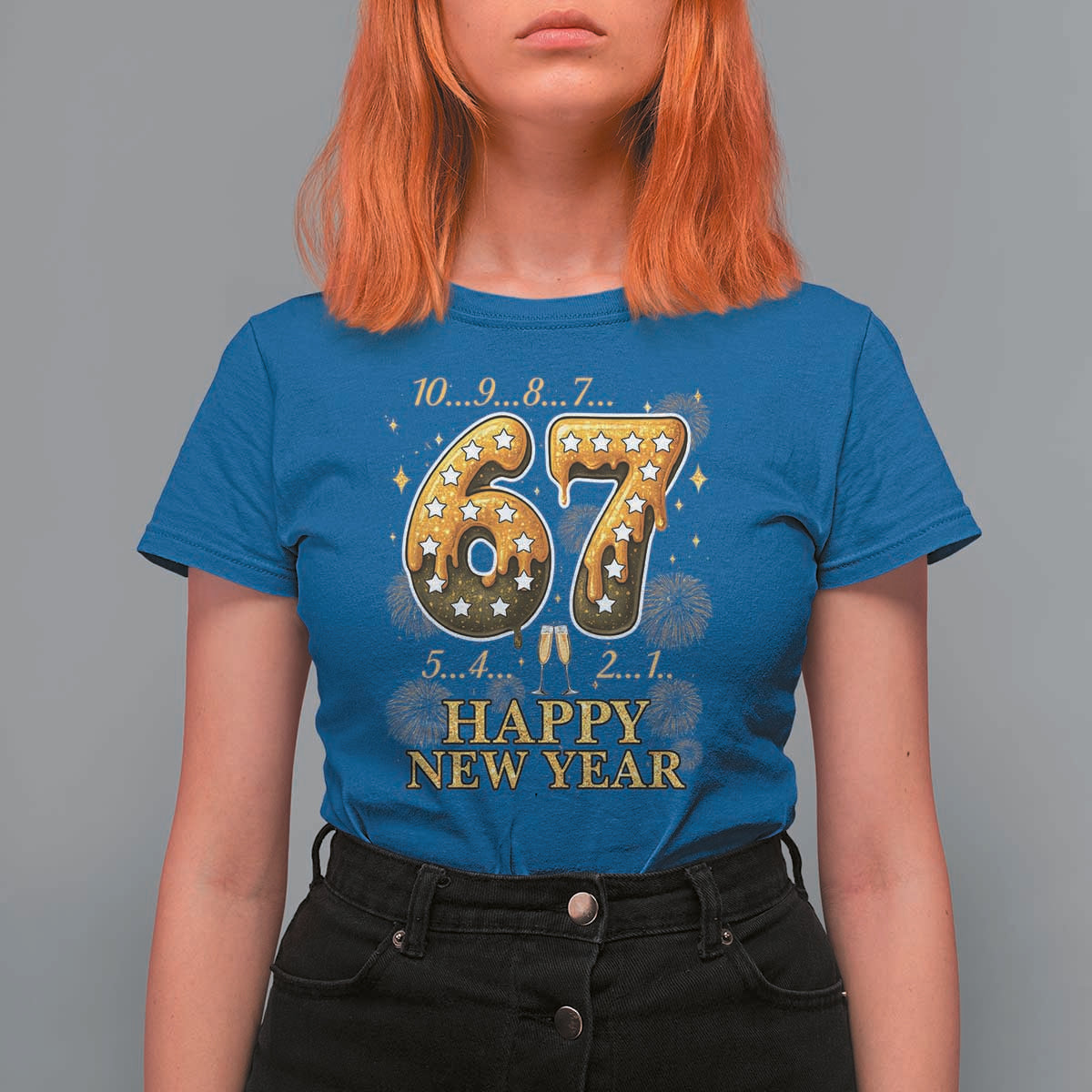 Funny 67 New Years Eve T Shirt For Women Countdown New Year Party 2026 Six Seven Meme - Wonder Print Shop