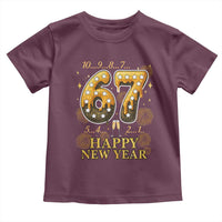 Funny 67 New Years Eve Toddler T Shirt Countdown New Year Party 2026 Six Seven Meme - Wonder Print Shop
