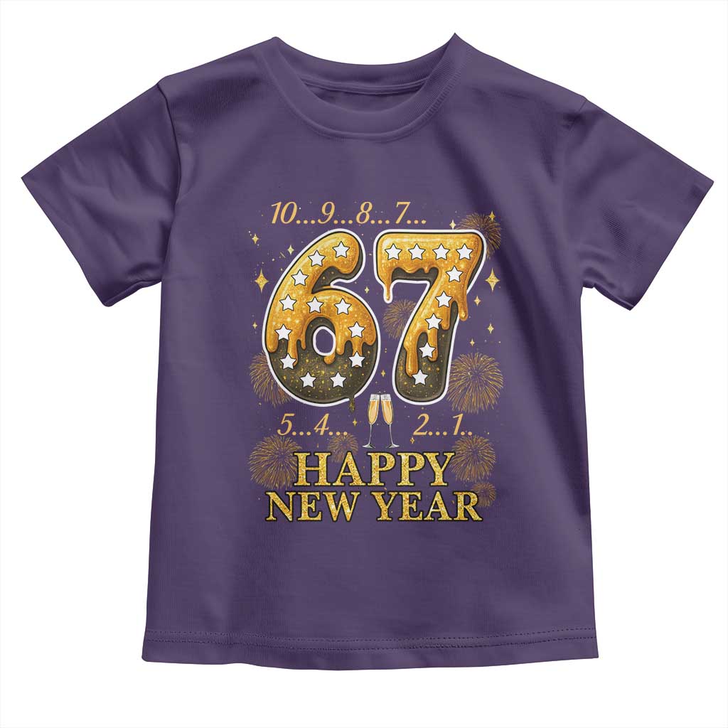 Funny 67 New Years Eve Toddler T Shirt Countdown New Year Party 2026 Six Seven Meme - Wonder Print Shop