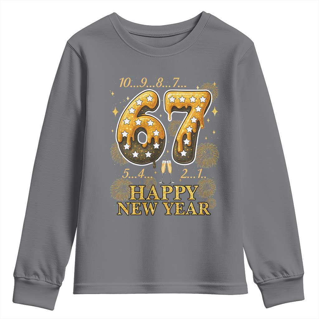 Funny 67 New Years Eve Youth Sweatshirt Countdown New Year Party 2026 Six Seven Meme - Wonder Print Shop