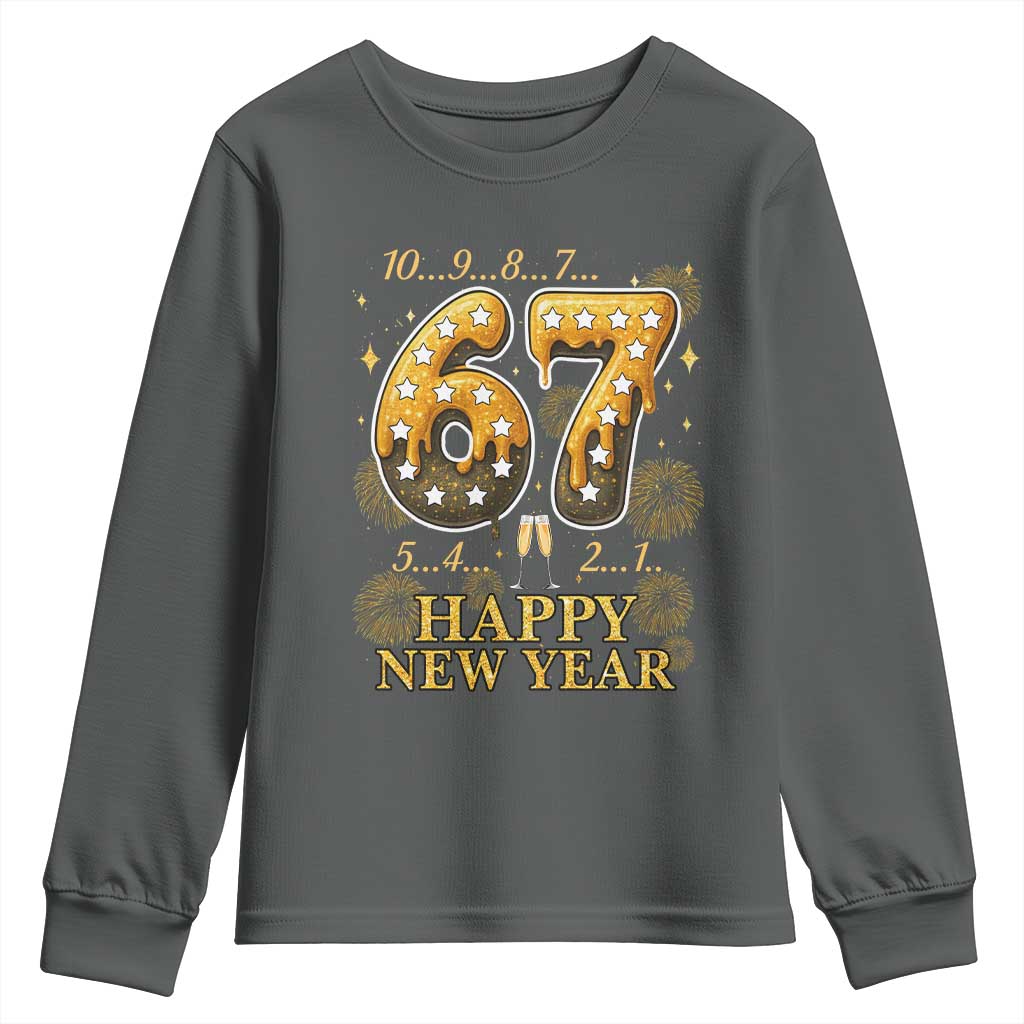 Funny 67 New Years Eve Youth Sweatshirt Countdown New Year Party 2026 Six Seven Meme - Wonder Print Shop