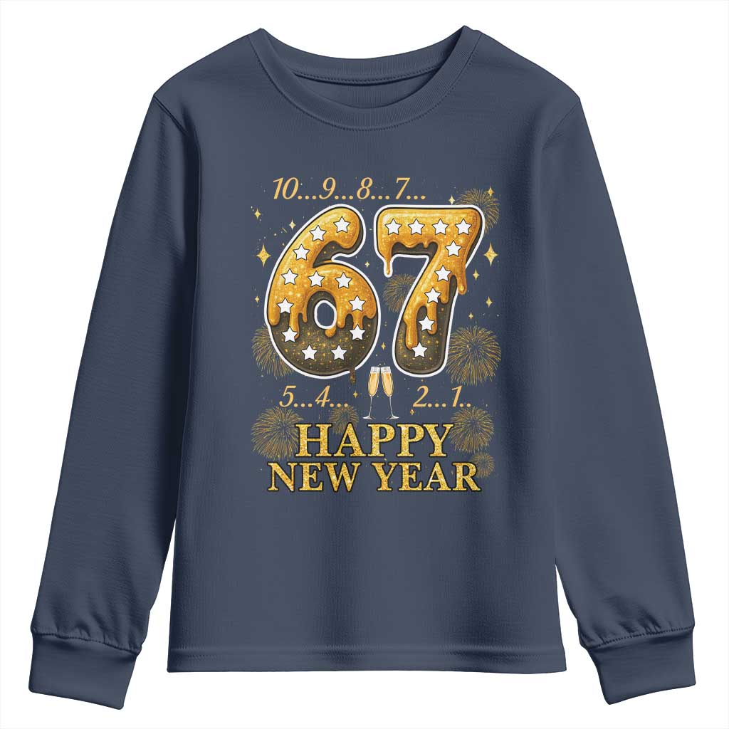 Funny 67 New Years Eve Youth Sweatshirt Countdown New Year Party 2026 Six Seven Meme - Wonder Print Shop