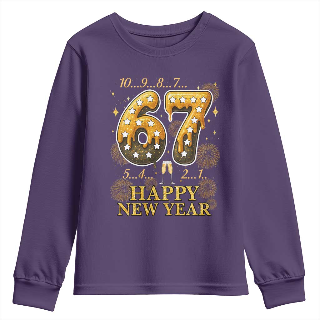 Funny 67 New Years Eve Youth Sweatshirt Countdown New Year Party 2026 Six Seven Meme - Wonder Print Shop