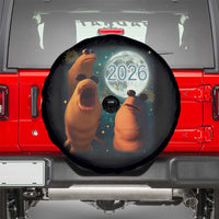 Funny Marcus The Worm New Year Spare Tire Cover Happy New Year 2026 Moon NYE Party - Wonder Print Shop