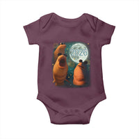 Funny Marcus The Worm New Year Baby Onesie Happy New Year 2026 Moon NYE Party - Wonder Print Shop