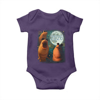 Funny Marcus The Worm New Year Baby Onesie Happy New Year 2026 Moon NYE Party - Wonder Print Shop