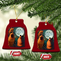 Funny Marcus The Worm New Year Ceramic Ornament Happy New Year 2026 Moon NYE Party - Wonder Print Shop
