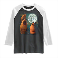 Funny Marcus The Worm New Year Raglan Shirt Happy New Year 2026 Moon NYE Party - Wonder Print Shop