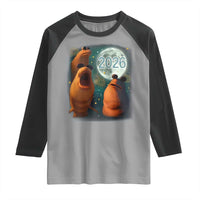 Funny Marcus The Worm New Year Raglan Shirt Happy New Year 2026 Moon NYE Party - Wonder Print Shop