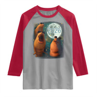 Funny Marcus The Worm New Year Raglan Shirt Happy New Year 2026 Moon NYE Party - Wonder Print Shop