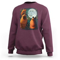 Funny Marcus The Worm New Year Sweatshirt Happy New Year 2026 Moon NYE Party - Wonder Print Shop