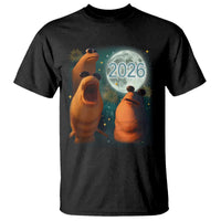 Funny Marcus The Worm New Year T Shirt Happy New Year 2026 Moon NYE Party - Wonder Print Shop