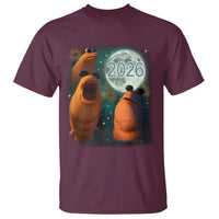 Funny Marcus The Worm New Year T Shirt Happy New Year 2026 Moon NYE Party - Wonder Print Shop