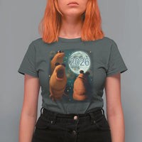 Funny Marcus The Worm New Year T Shirt For Women Happy New Year 2026 Moon NYE Party - Wonder Print Shop